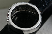 Load image into Gallery viewer, Native American Carol Felley Turquoise, Onyx, Quartz Ect.. Inlay Silver Mens Ring Size 9
