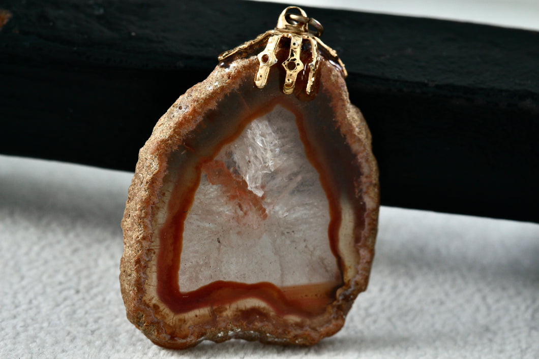 Sliced Carnelian Agate Polished Stone 1.5