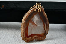 Load image into Gallery viewer, Sliced Carnelian Agate Polished Stone 1.5&quot; Pendant
