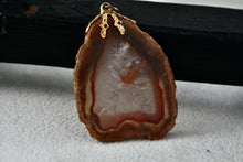 Load image into Gallery viewer, Sliced Carnelian Agate Polished Stone 1.5&quot; Pendant
