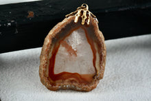 Load image into Gallery viewer, Sliced Carnelian Agate Polished Stone 1.5&quot; Pendant
