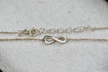 Load image into Gallery viewer, Sterling Silver Infinity Delicate Chain 6.5&quot; to 7.5&quot; Adjustable Bracelet
