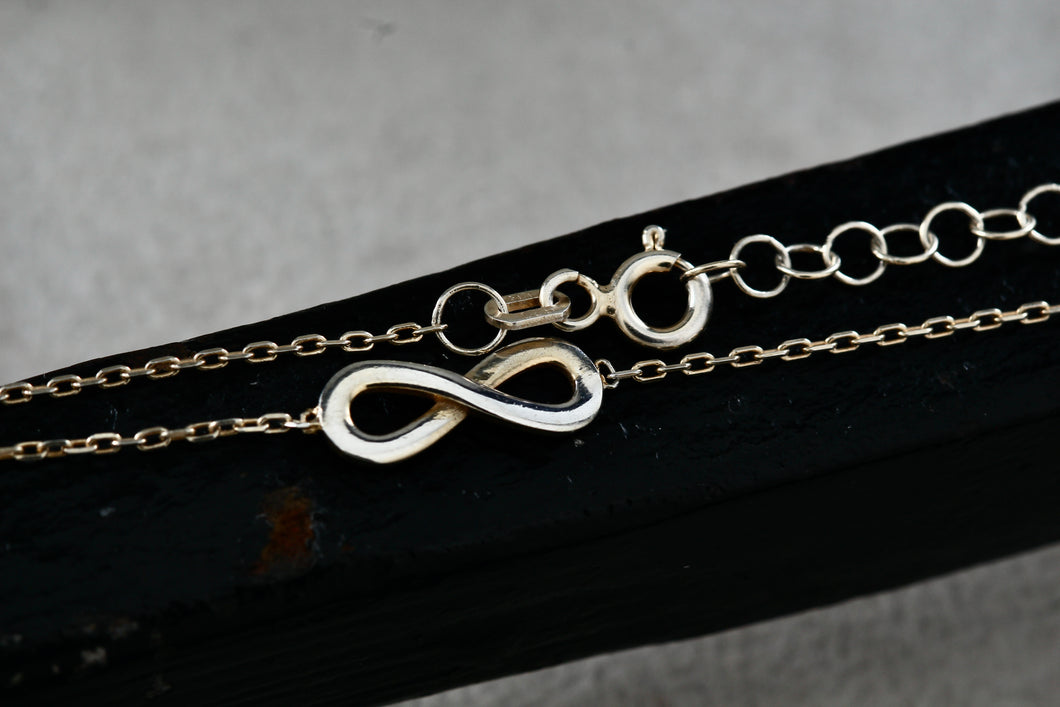 Sterling Silver Infinity Delicate Chain 6.5