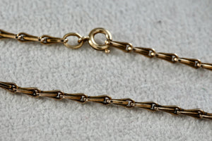 Vintage 14/20 Gold Filled Gold-Plated Staple Clip Link 7" Bracelet