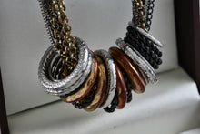 Load image into Gallery viewer, Daisy Fuentes Multi Chain Sliding Rings 18 - 22&quot; Adjustable Necklace
