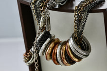 Load image into Gallery viewer, Daisy Fuentes Multi Chain Sliding Rings 18 - 22&quot; Adjustable Necklace
