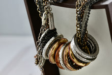 Load image into Gallery viewer, Daisy Fuentes Multi Chain Sliding Rings 18 - 22&quot; Adjustable Necklace
