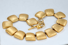 Load image into Gallery viewer, Anne Klein Large Gold Tone Cushion Link Toggle 16&quot; Choker Necklace
