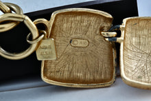 Load image into Gallery viewer, Anne Klein Large Gold Tone Cushion Link Toggle 16&quot; Choker Necklace
