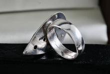 Load image into Gallery viewer, Sterling Silver Native American Arrowhead Hand Made Coin Ring Size 7.5
