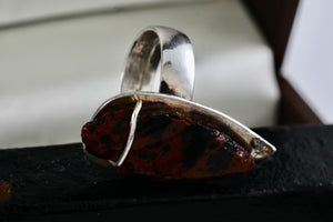 Sterling Silver Native American Arrowhead Hand Made Coin Ring Size 7.5