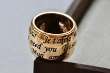 Load image into Gallery viewer, Rebecca &quot;Mon Amour&quot; Gold Tone Ring Made in Italy Size 5
