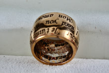 Load image into Gallery viewer, Rebecca &quot;Mon Amour&quot; Gold Tone Ring Made in Italy Size 5
