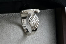 Load image into Gallery viewer, Lisa Lee Creations Vintage Sterling Silver Flying Eagle Bird Signed LLC Ring Size 6.5
