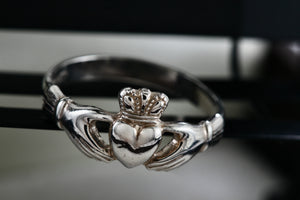 Sterling Silver Irish Claddagh Crown of Hearts Ring Ireland Size 7