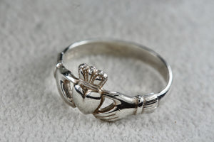 Sterling Silver Irish Claddagh Crown of Hearts Ring Ireland Size 7