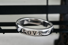 Load image into Gallery viewer, Vintage Sterling Silver TRUE LOVE WAITS Narrow Band Ring Size 8 Signed
