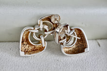 Load image into Gallery viewer, Joseph Esposito Sterling Silver Double Puffy Heart Spades Earrings Signed ESPO SIG 925
