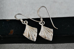 Lisa Lee Creation Sterling Silver Seashell Dangle Hook Earrings