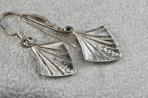 Lisa Lee Creation Sterling Silver Seashell Dangle Hook Earrings