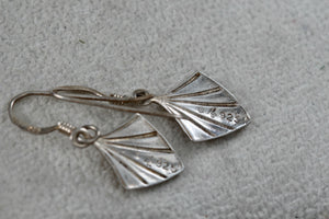 Lisa Lee Creation Sterling Silver Seashell Dangle Hook Earrings