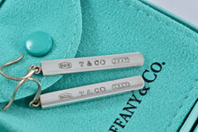 Load image into Gallery viewer, Tiffany &amp; Co. 1837 Silver Dangle Bar Hook Earrings Older Version
