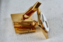 Load image into Gallery viewer, Vintage Delmas Gold Tone &quot;Lo Cup Match&quot; Goblet Cup Rectangle Cufflinks
