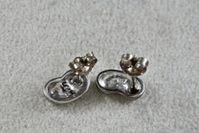 Load image into Gallery viewer, Sterling Silver Small Bean Stud Earrings
