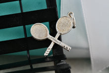 Load image into Gallery viewer, Tiffany &amp; Co. Silver Double Tennis Rackets &amp; Ball Charm Pendant
