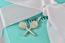 Load image into Gallery viewer, Tiffany &amp; Co. Silver Double Tennis Rackets &amp; Ball Charm Pendant
