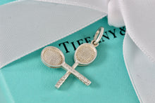 Load image into Gallery viewer, Tiffany &amp; Co. Silver Double Tennis Rackets &amp; Ball Charm Pendant
