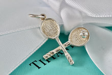 Load image into Gallery viewer, Tiffany &amp; Co. Silver Double Tennis Rackets &amp; Ball Charm Pendant
