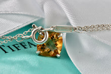Load image into Gallery viewer, Tiffany &amp; Co. Sterling Silver Sparkler Citrine Pendant 16&quot; Necklace

