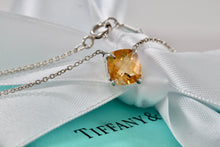 Load image into Gallery viewer, Tiffany &amp; Co. Sterling Silver Sparkler Citrine Pendant 16&quot; Necklace
