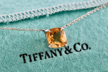 Load image into Gallery viewer, Tiffany &amp; Co. Sterling Silver Sparkler Citrine Pendant 16&quot; Necklace
