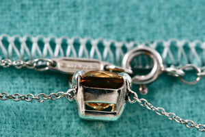 Tiffany & Co. Sterling Silver Sparkler Citrine Pendant 16" Necklace