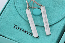 Load image into Gallery viewer, Tiffany &amp; Co. 1837 Silver Dangle Bar Hook Earrings Older Version
