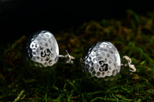 Load image into Gallery viewer, NF Sterling Silver Golf Ball Dome Round Stud Earrings Thailand
