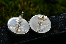 Load image into Gallery viewer, NF Sterling Silver Golf Ball Dome Round Stud Earrings Thailand
