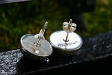 Load image into Gallery viewer, NF Sterling Silver Golf Ball Dome Round Stud Earrings Thailand
