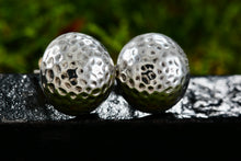 Load image into Gallery viewer, NF Sterling Silver Golf Ball Dome Round Stud Earrings Thailand
