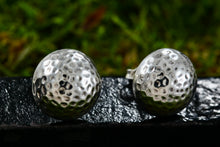 Load image into Gallery viewer, NF Sterling Silver Golf Ball Dome Round Stud Earrings Thailand
