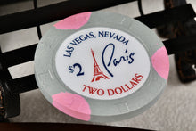 Load image into Gallery viewer, Las Vegas Hotel Paris Casino $2 Dollar H &amp; C Light Gray &amp; Pink Clay Poker Chip
