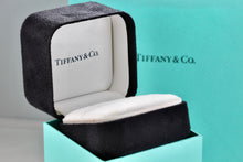 Load image into Gallery viewer, Tiffany &amp; Co. Large White Engagement Ring Presentation Black Suede Box Packaging
