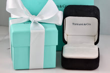 Load image into Gallery viewer, Tiffany &amp; Co. Large White Engagement Ring Presentation Black Suede Box Packaging
