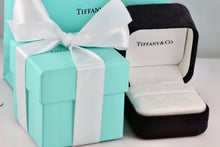 Load image into Gallery viewer, Tiffany &amp; Co. Large White Engagement Ring Presentation Black Suede Box Packaging
