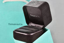 Load image into Gallery viewer, Tiffany &amp; Co. Large Engagement Ring Presentation Black Suede Box Packaging
