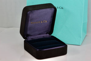 Tiffany & Co. Large Royal Blue Engagement Ring Presentation Box