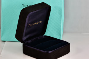 Tiffany & Co. Large Royal Blue Engagement Ring Presentation Box