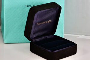 Tiffany & Co. Large Royal Blue Engagement Ring Presentation Box